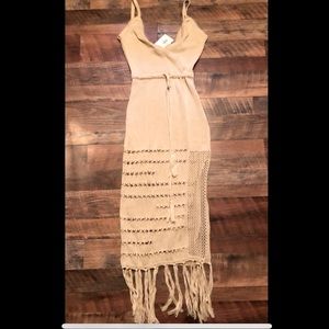 Wild Azalea Boutique Crochet knit maxi cover up size small!